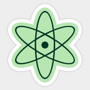 Atom Dark Green Pattern Sticker